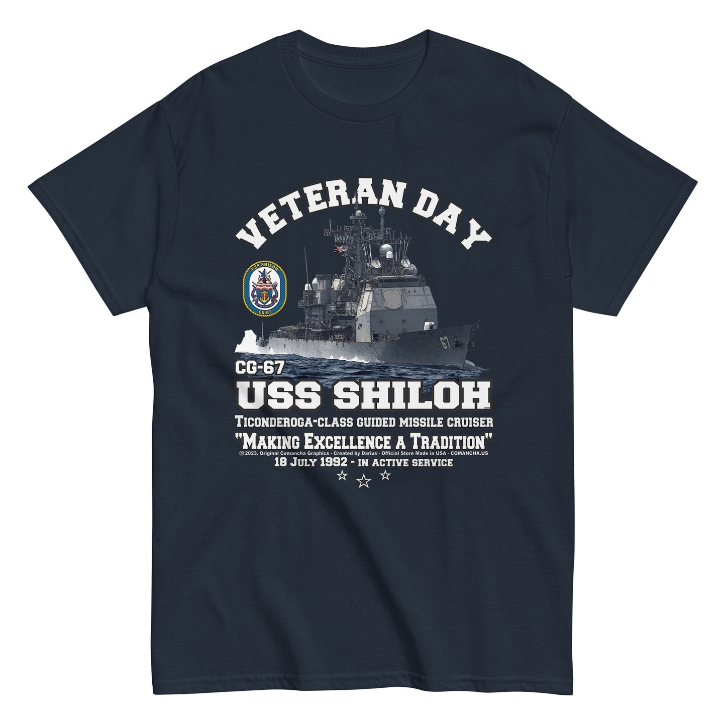 USS SHILOH tee,CG-67 tee, US navy T-shirt,Comancha, Navy Veterans tee, US Navy Cruiser Veterans T-shirt, USS SHILOH CG-67 T-shirt,