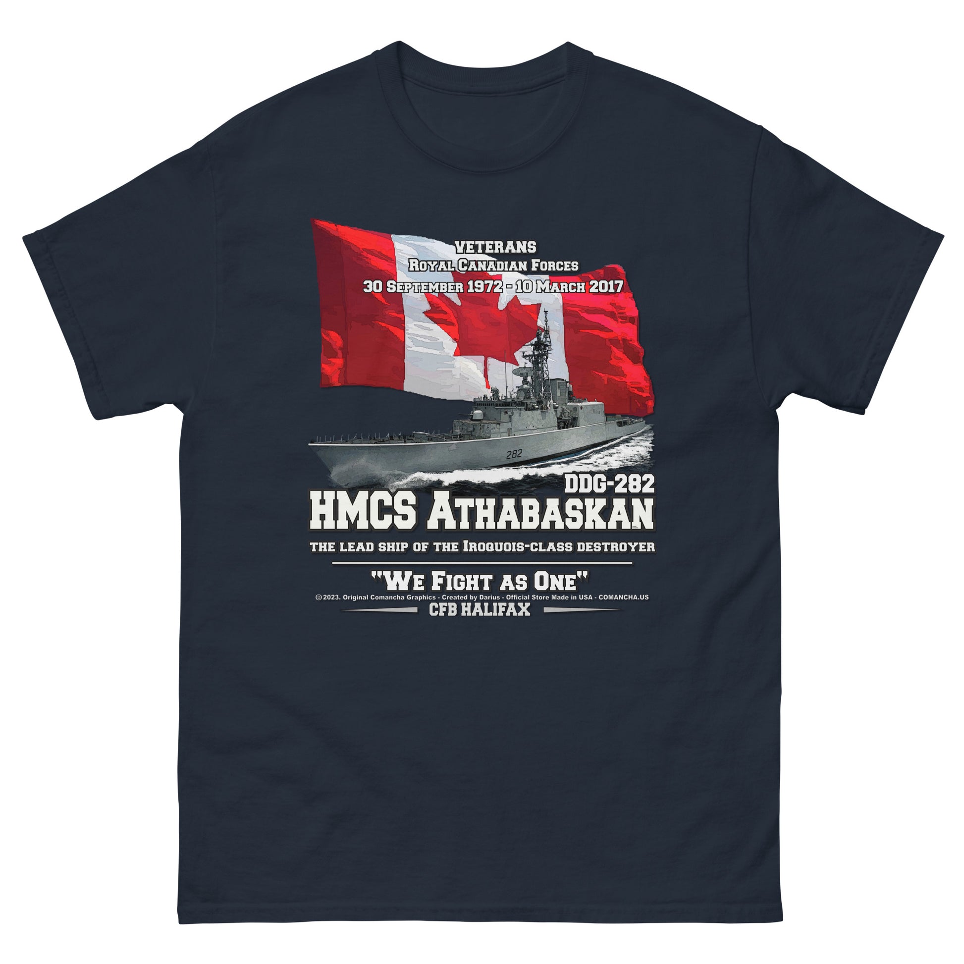 HMCS ATHABASKAN DDG-282 tee, Canadian Destroyer Veterans T-shirt, HMCS ATHABASKAN DDG-282 T-shirt, comancha.us