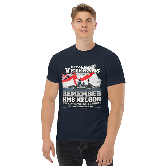HMS NELSON t-shirt, HMS NELSON Battleship Tee,HMS NELSON Royal Navy Battleship T-Shirt, HMS NELSON veterans T-Shirt, comancha online shop,