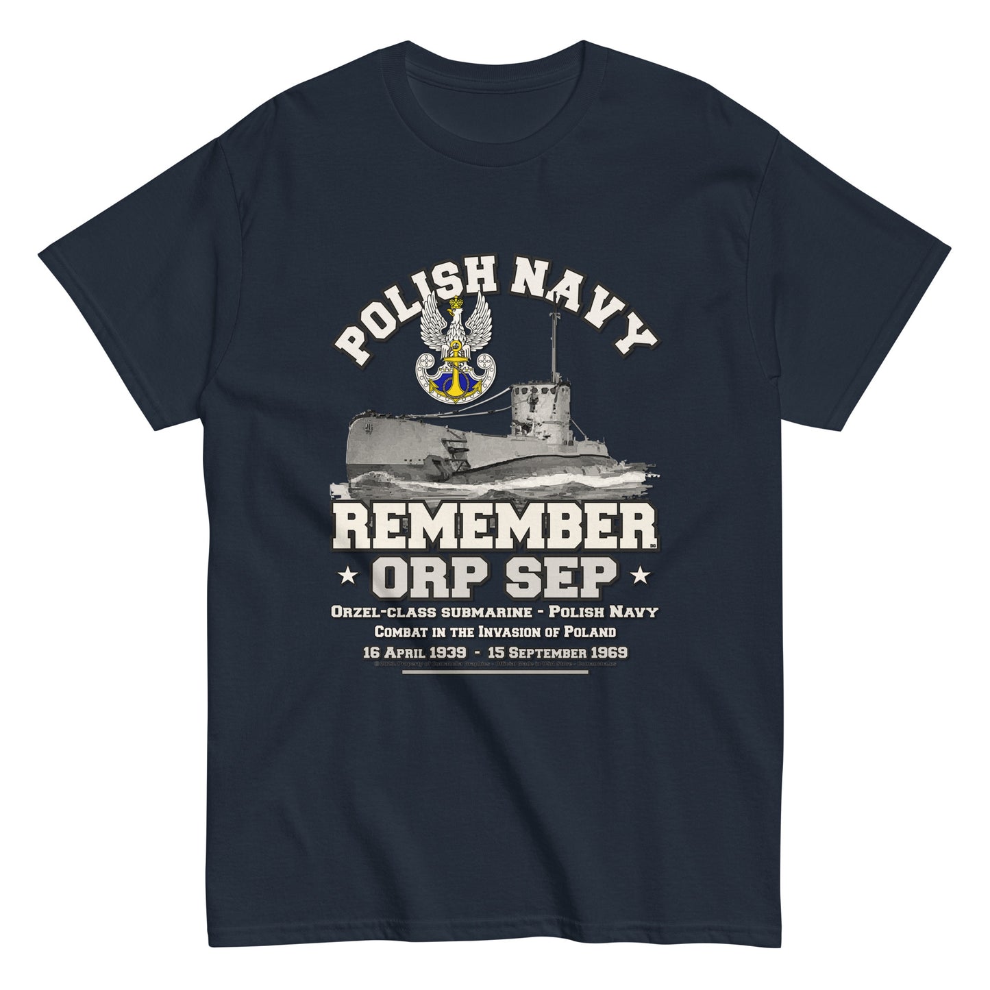 ORP SEP t-shirt, Polska Marynarka Wojenna t-shirt, ORP SEP Polish navy t-shirt, comancha graphics tee,