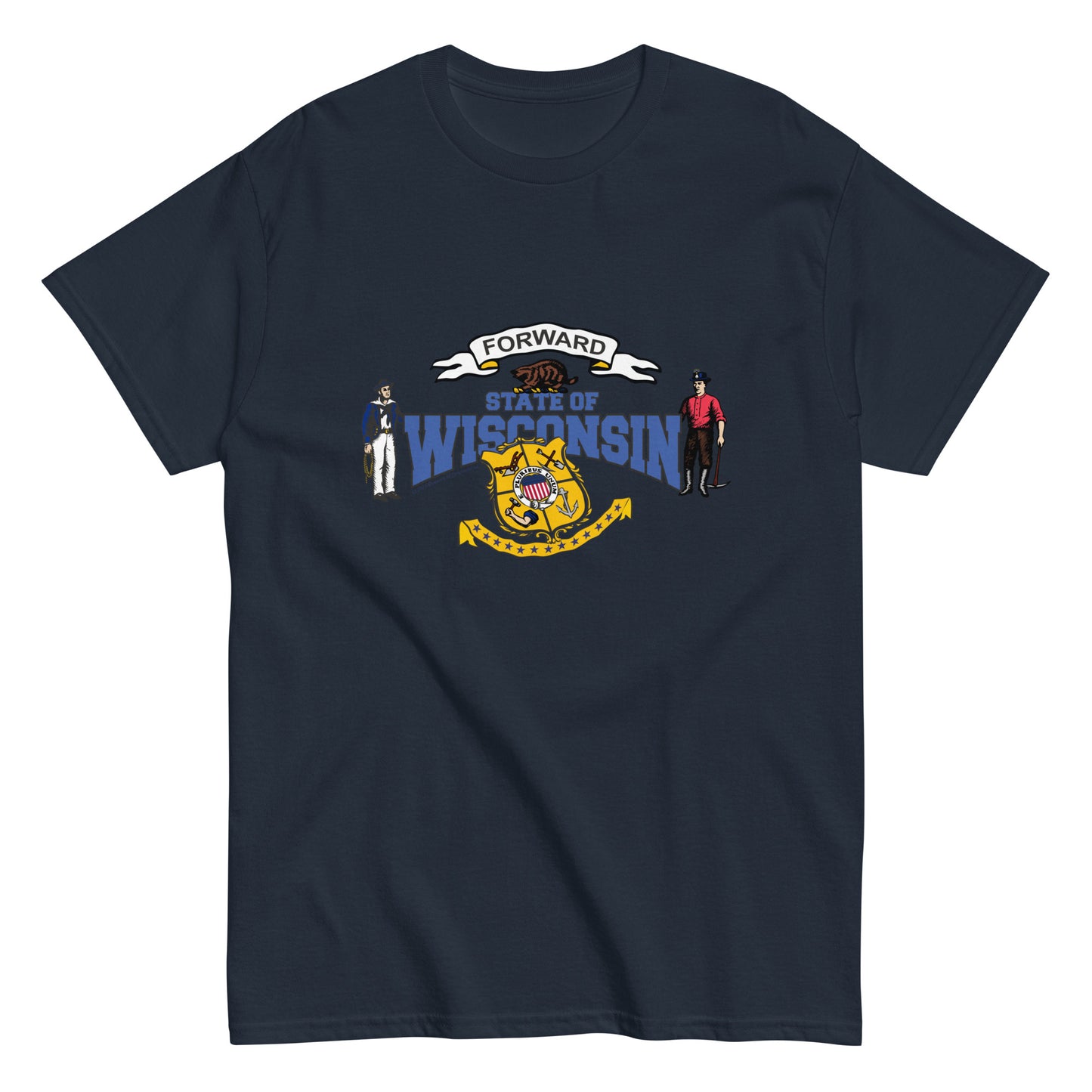 Wisconsin t-shirt,Wisconsin State T-Shirt, Comancha Graphics,