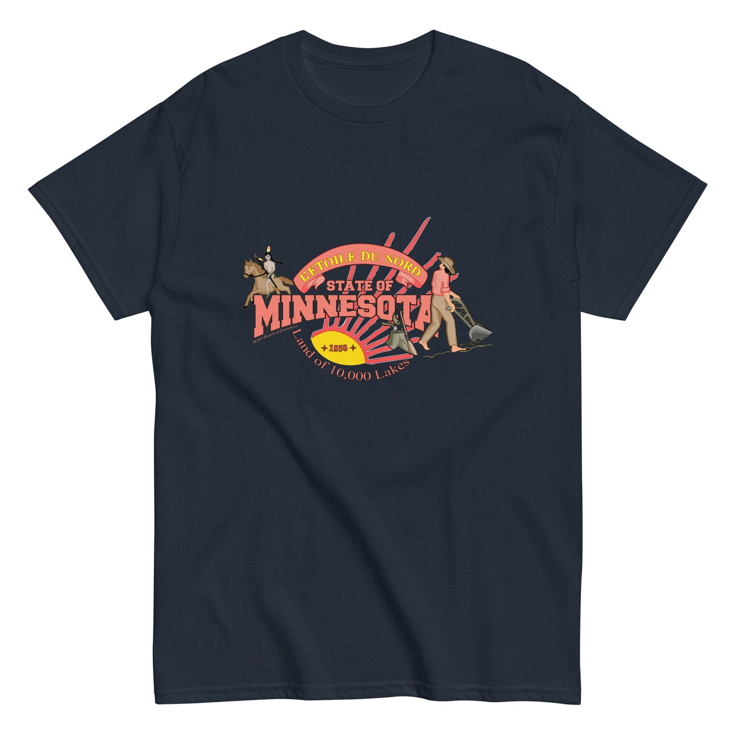 Minnesota tee, Minnesota USA T-shirt,Minnesota State T-Shirt, Comancha Graphics,