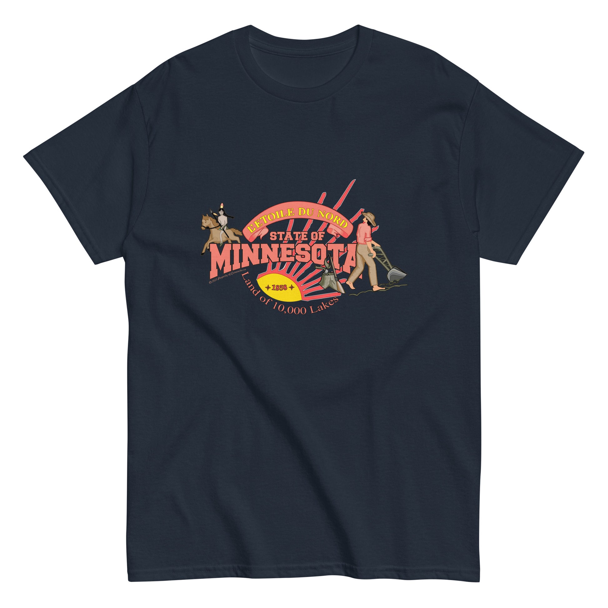 Minnesota tee, Minnesota USA T-shirt,Minnesota State T-Shirt, Comancha Graphics,