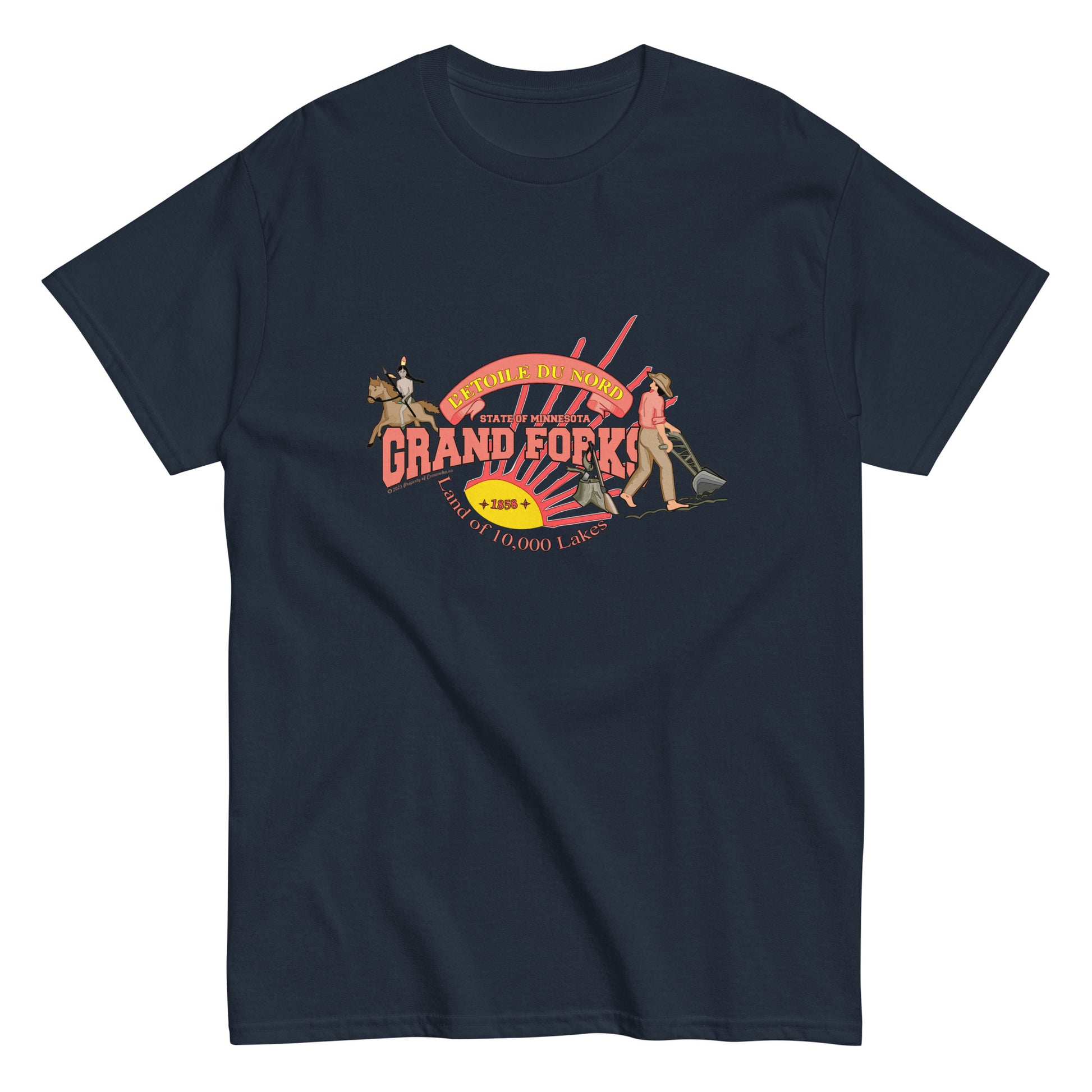 Grand Forks t-shirt,Minnesota t-shirt, Comancha Graphics,