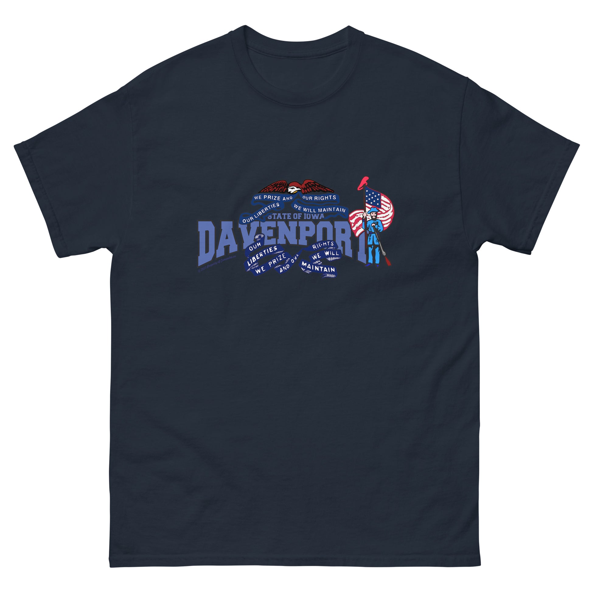 Davenport t-shirt,Iowa T-shirt, Comancha Graphics,