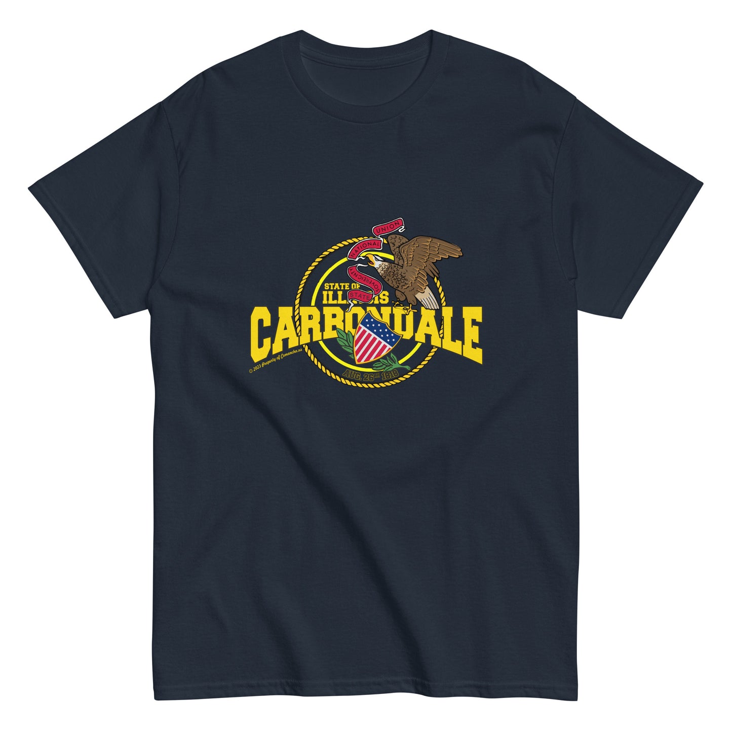 Carbondale t-shirt, Illinois state t-shirt,Illinois T-shirt, Comancha Graphics,
