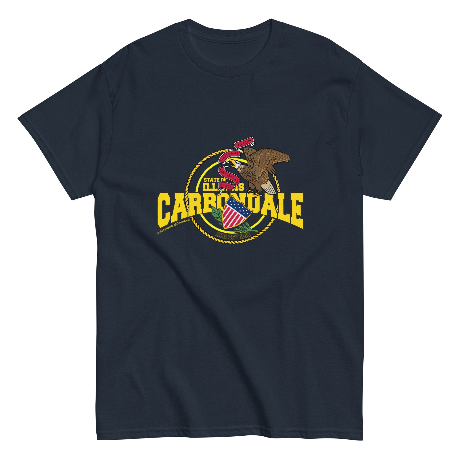 Carbondale t-shirt, Illinois state t-shirt,Illinois T-shirt, Comancha Graphics,