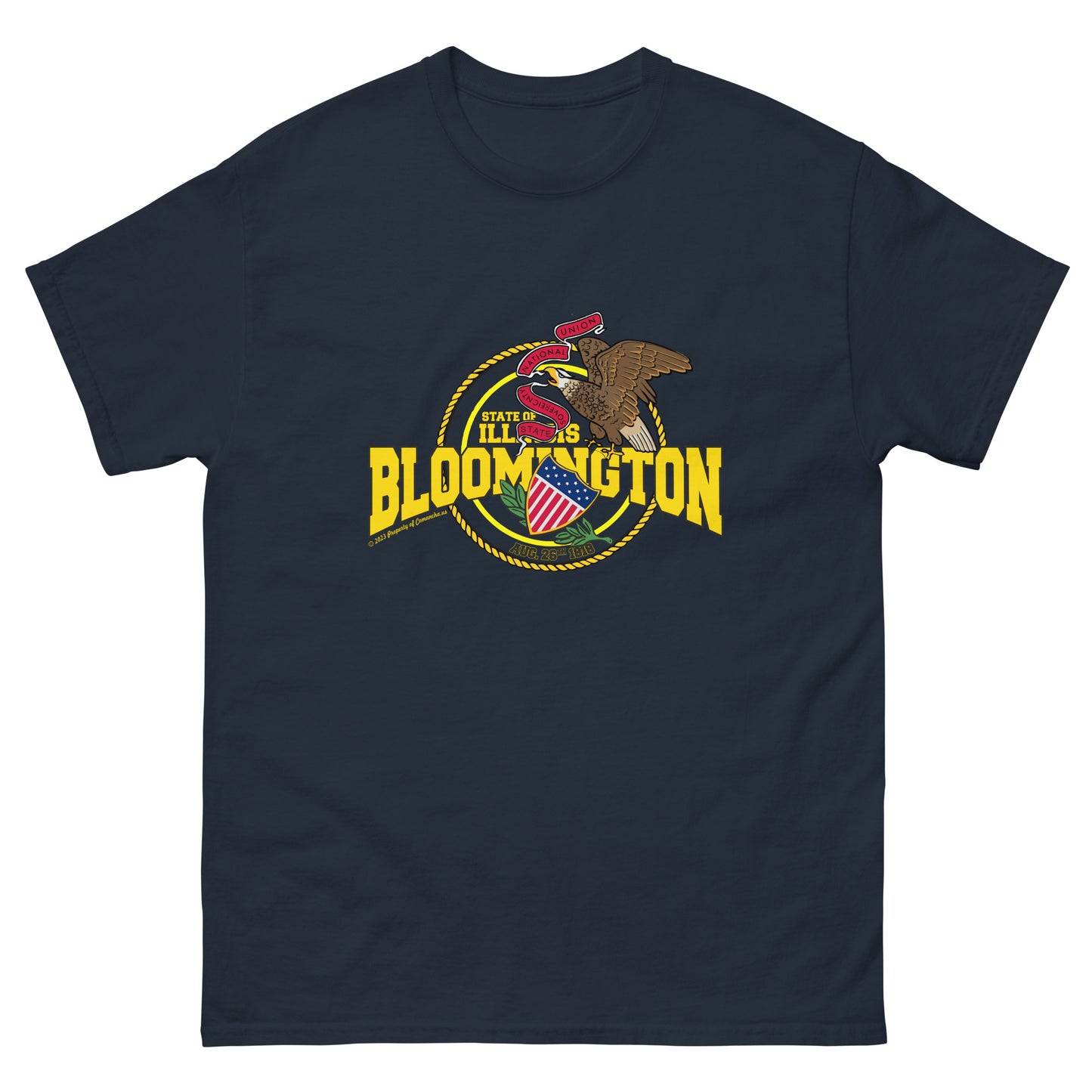 Bloomington t-shirt, Illinois T-shirt, Comancha Graphics,