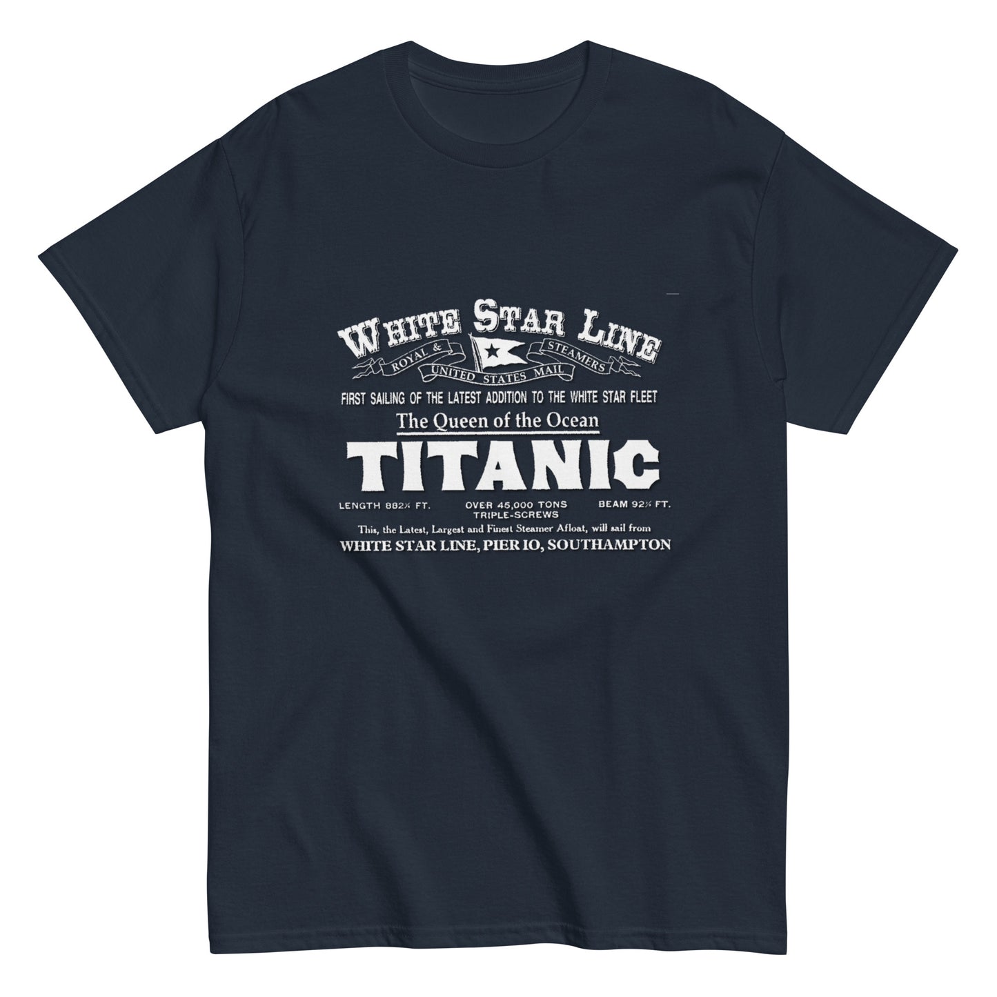 WHITE STAR LINE - Titanic Men's classic tee, WHITE STAR LINE t-shirt, Comancha t-shirt, Titanic T-shirt,