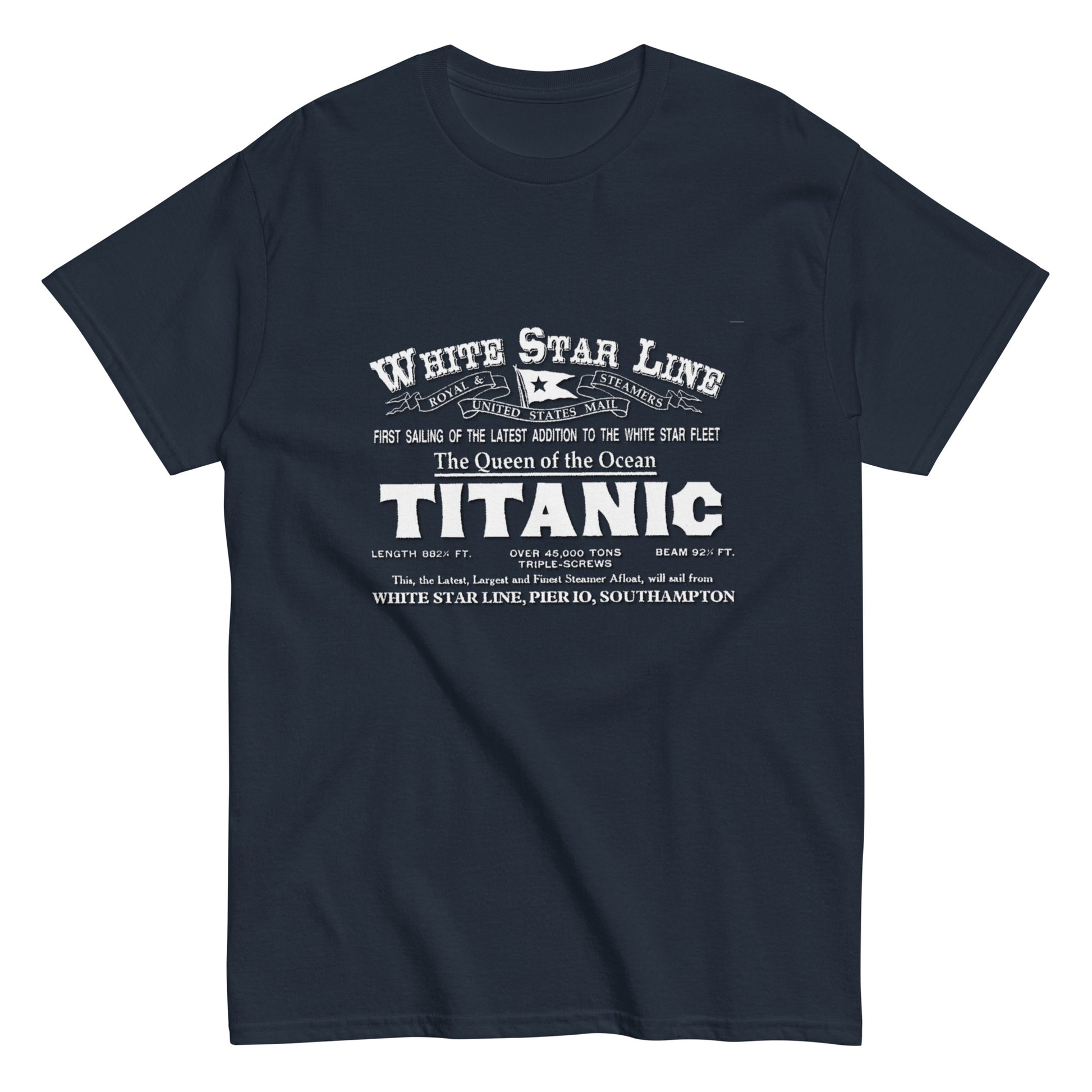 WHITE STAR LINE - Titanic Men's classic tee, WHITE STAR LINE t-shirt, Comancha t-shirt, Titanic T-shirt,