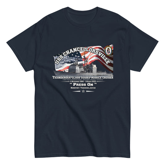 USS Chancellorsville CG-62 Cruiser T-shirt,USS Chancellorsville t-shirt,USS Chancellorsville cruiser tee, us navy veterans tee,comancha store,