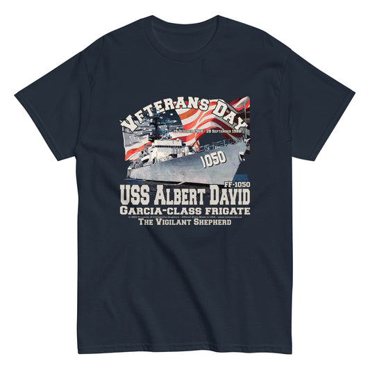 USS ALBERT DAVID t-shirt,USS ALBERT DAVID veterans t-shirt,USS ALBERT DAVID FF-1050 Frigate T-shirt,comancha graphics tee,