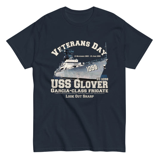 USS Glover FF-1098 Frigate Veterans T-shirt, USS Glover t-shirt,USS Glover veterans t-shirt,USS Glover FF-1098 Frigate T-shirt,comancha graphics tee,navy veterans t-shirt,navy t-shirt,us navy tee,