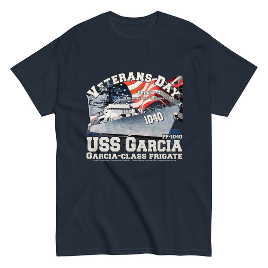 USS GARCIA FF-1040, USS GARCIA FF-1040 Frigate Veterans T-shirt, USS GARCIA t-shirt,USS GARCIA veterans t-shirt,USS GARCIA FF-1040 Frigate T-shirt,comancha graphics tee,navy veterans t-shirt,navy t-shirt,us navy tee,