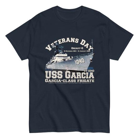USS GARCIA FF-1040, USS GARCIA FF-1040 Frigate Veterans T-shirt, USS GARCIA t-shirt,USS GARCIA veterans t-shirt,USS GARCIA FF-1040 Frigate T-shirt,comancha graphics tee,navy veterans t-shirt,navy t-shirt,us navy tee,