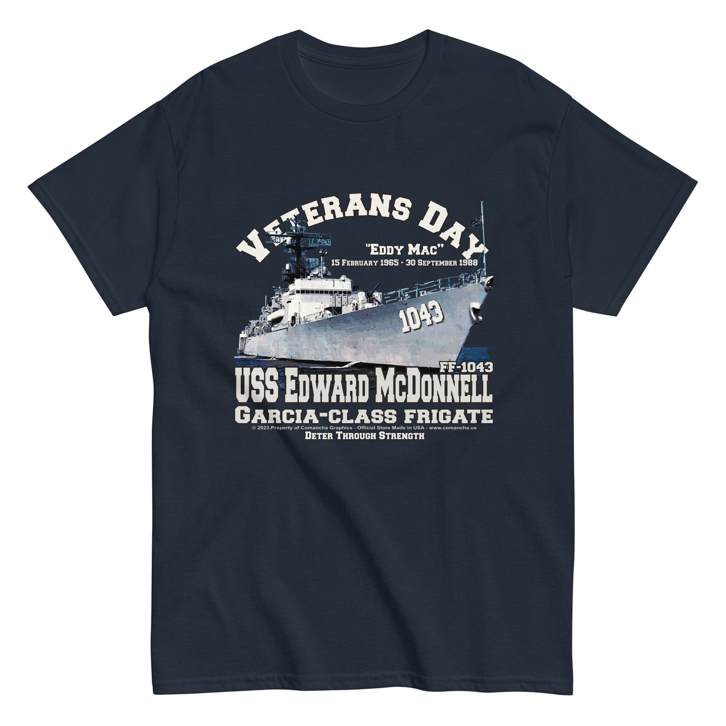 USS Edward McDonnell FF-1043 Frigate T-shirt