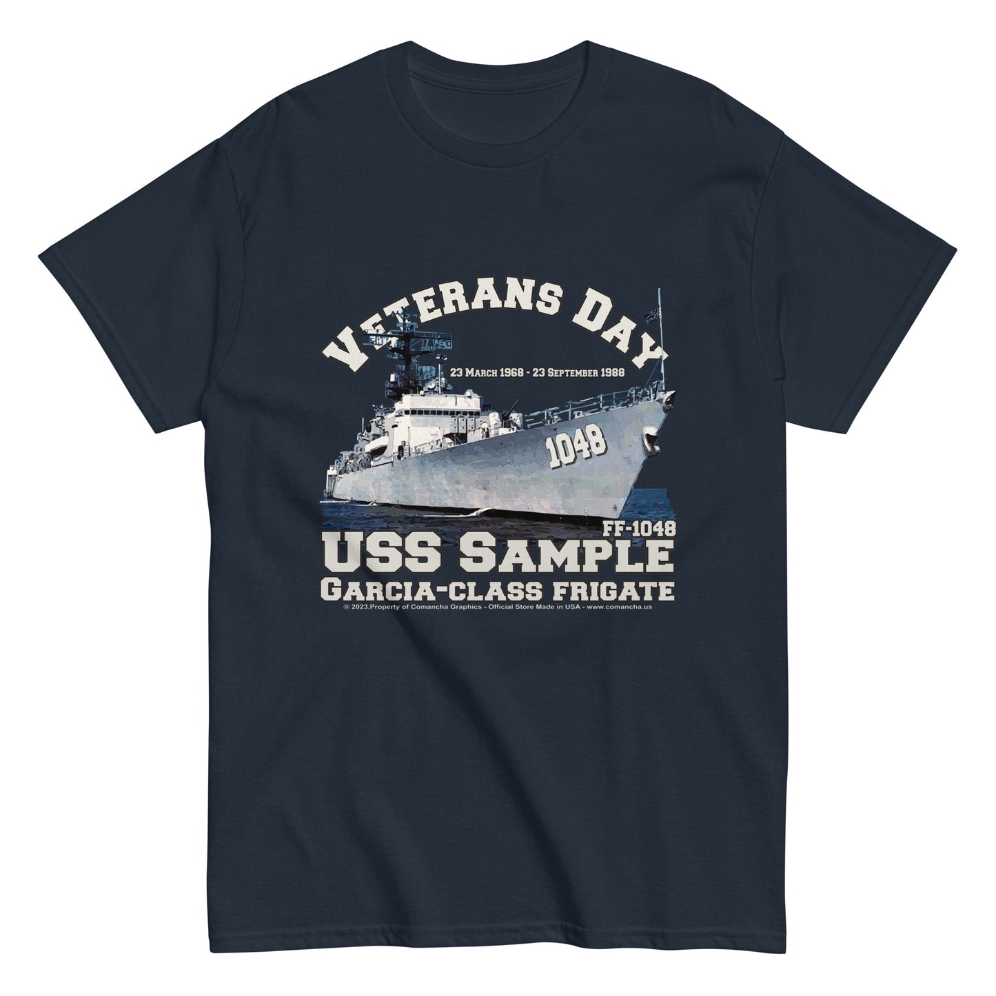USS Sample FF-1048 Frigate T-shirt