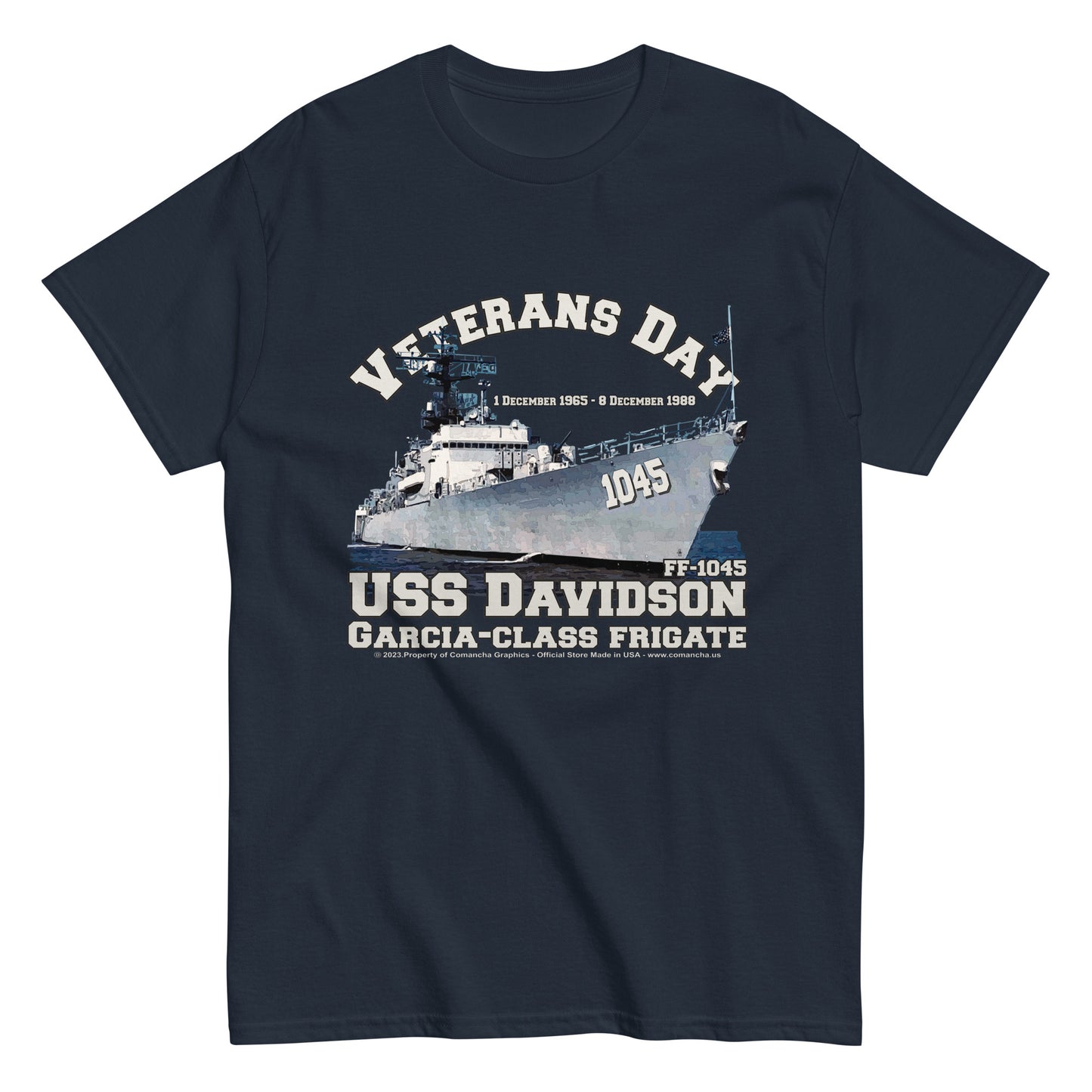 USS DAVIDSON FF-1045 Frigate T-shirt