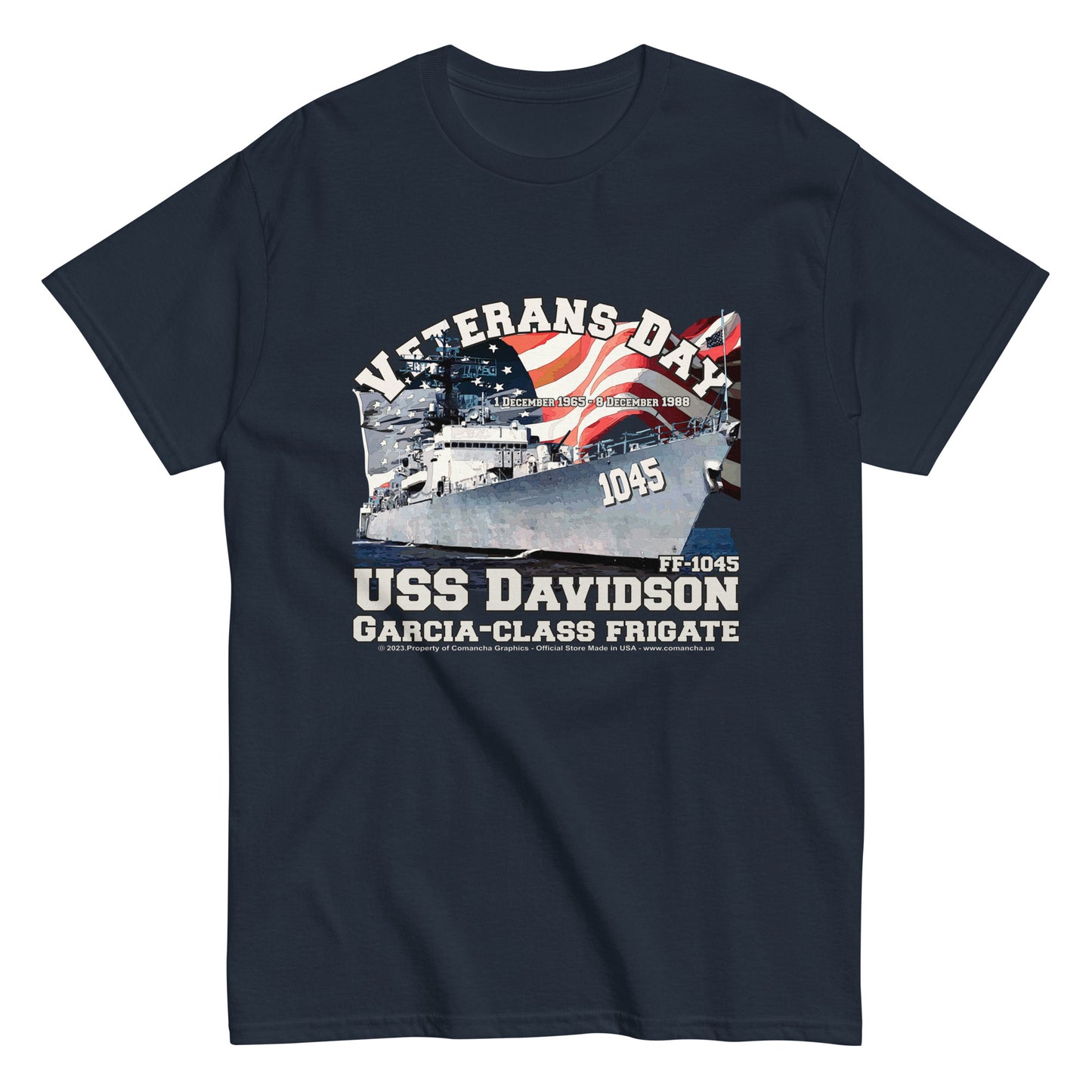 USS DAVIDSON FF-1045 Frigate T-shirt