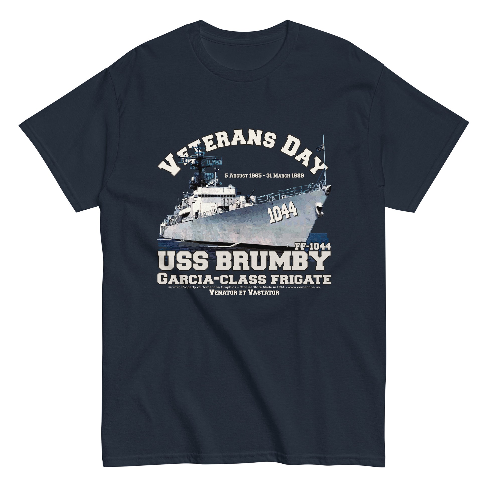 USS BRUMBY t-shirt,USS BRUMBY veterans t-shirt,USS BRUMBY FF-1044 Frigate T-shirt,comancha graphics tee,