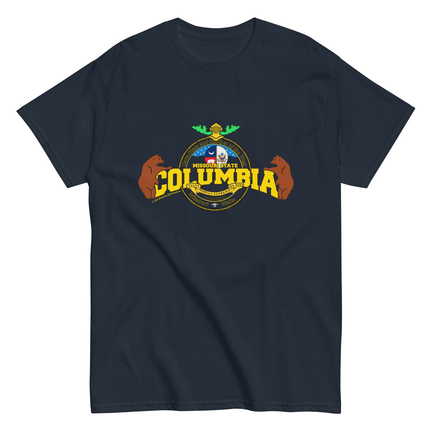 Columbia tee, Missouri State T-shirt, Comancha T-shirt,