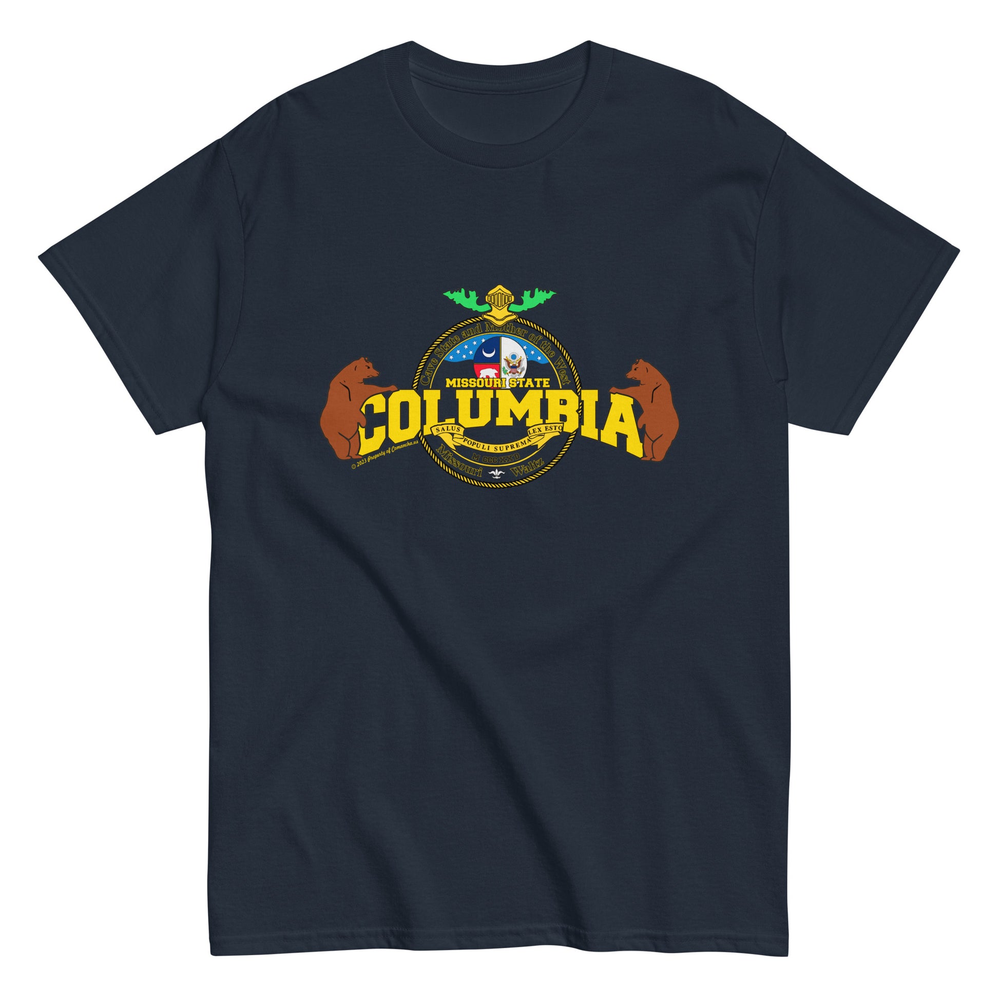 Columbia tee, Missouri State T-shirt, Comancha T-shirt,