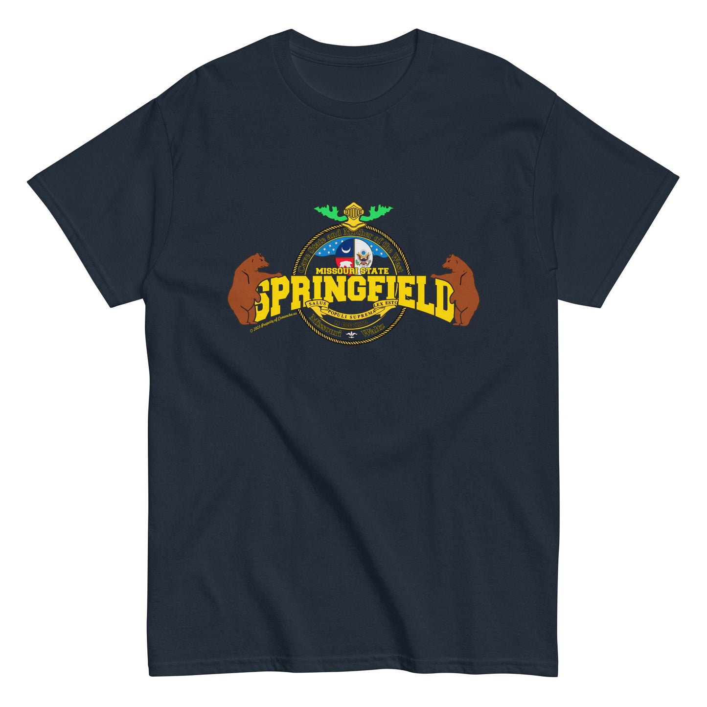 Springfield City tee, Missouri State T-shirt, Comancha.us tee,