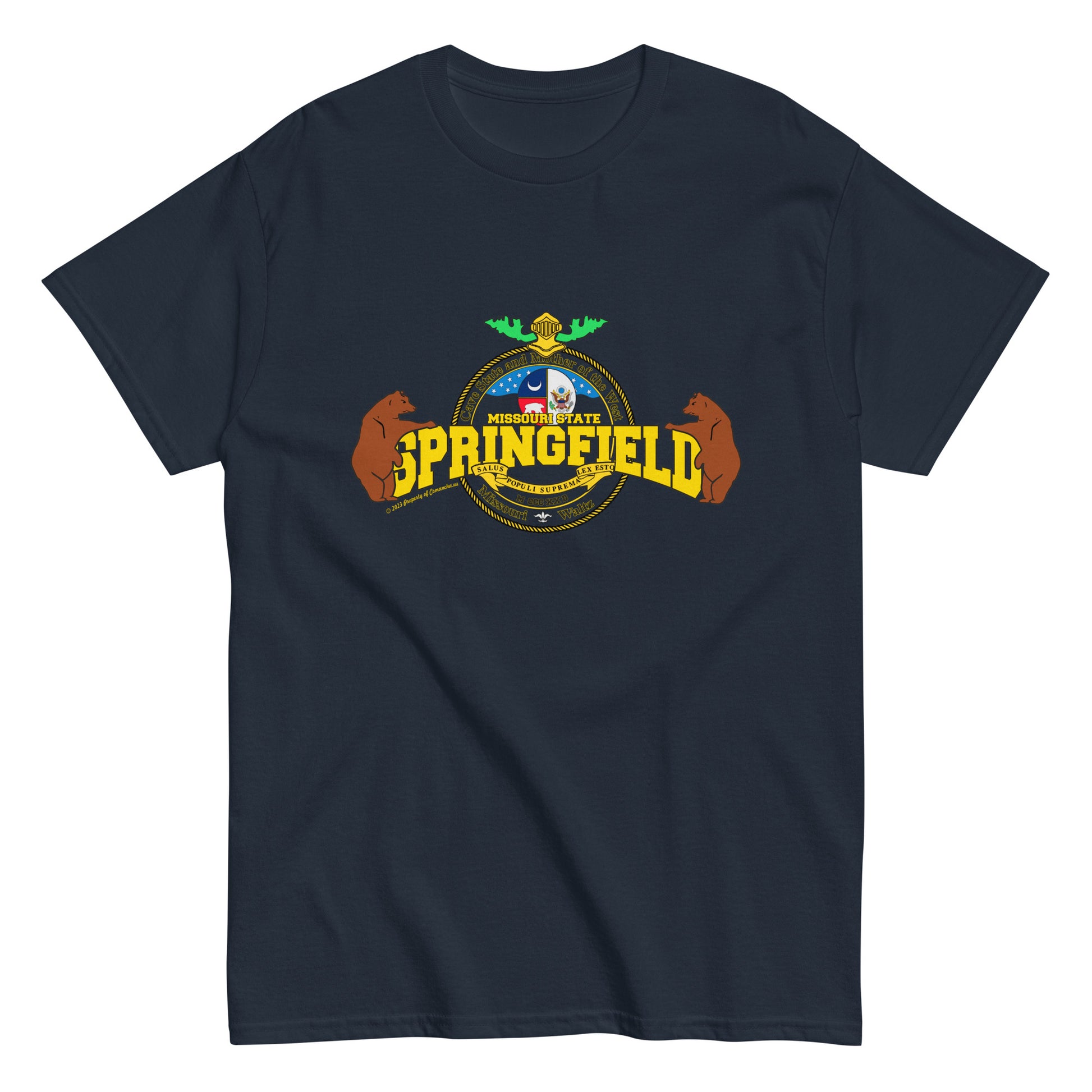 Springfield City tee, Missouri State T-shirt, Comancha.us tee,