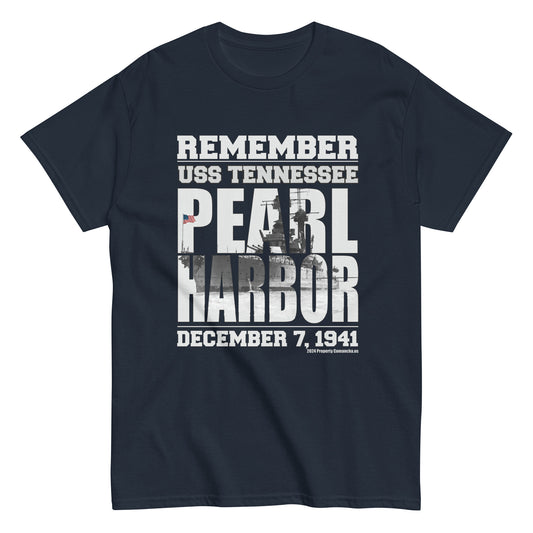 REMEMBER Pearl Harbor tee, USS Tennessee, Comancha Graphic,