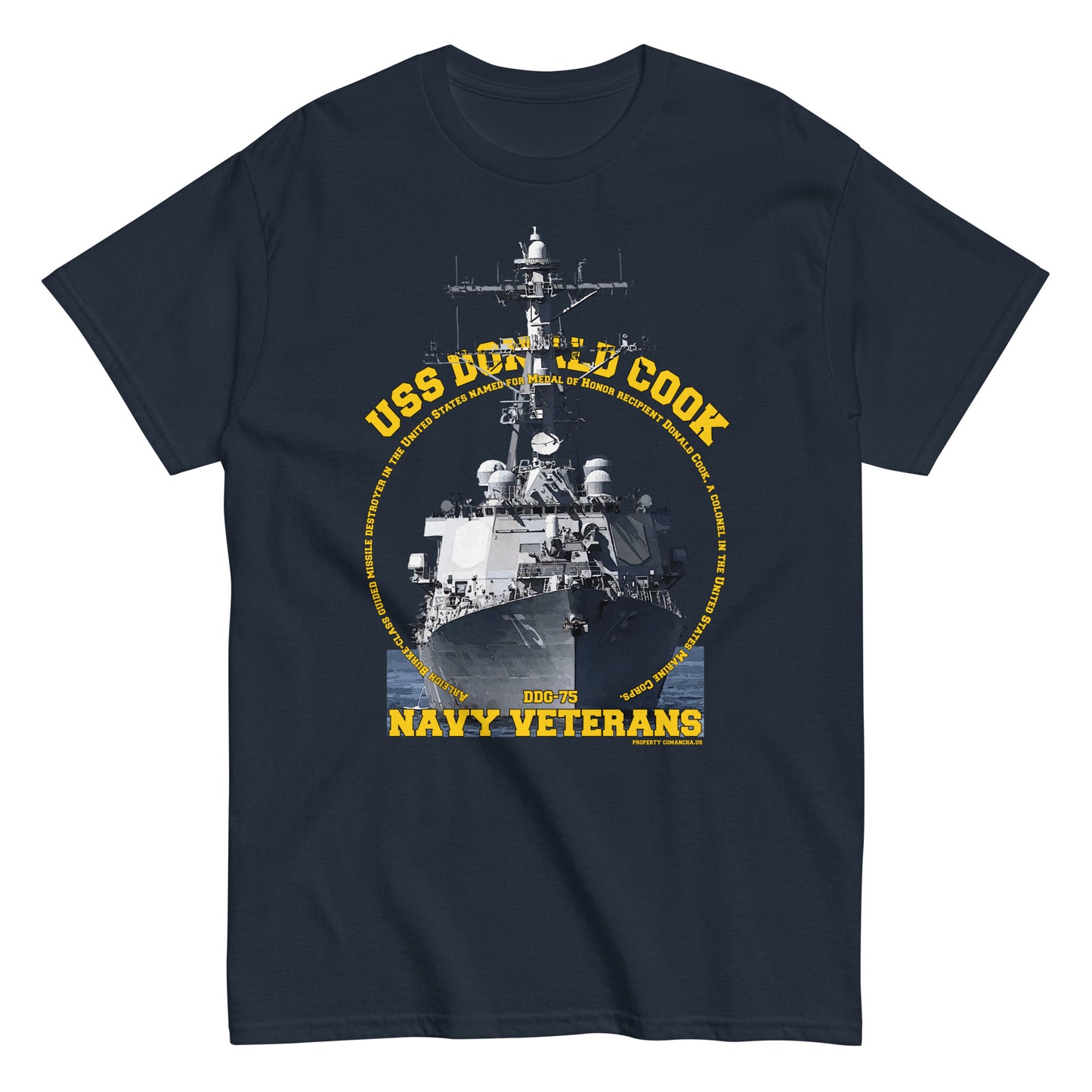 USS Donald Cook DDG-75 T-shirt,USS Donald Cook T-shirt, Comancha Graphics,