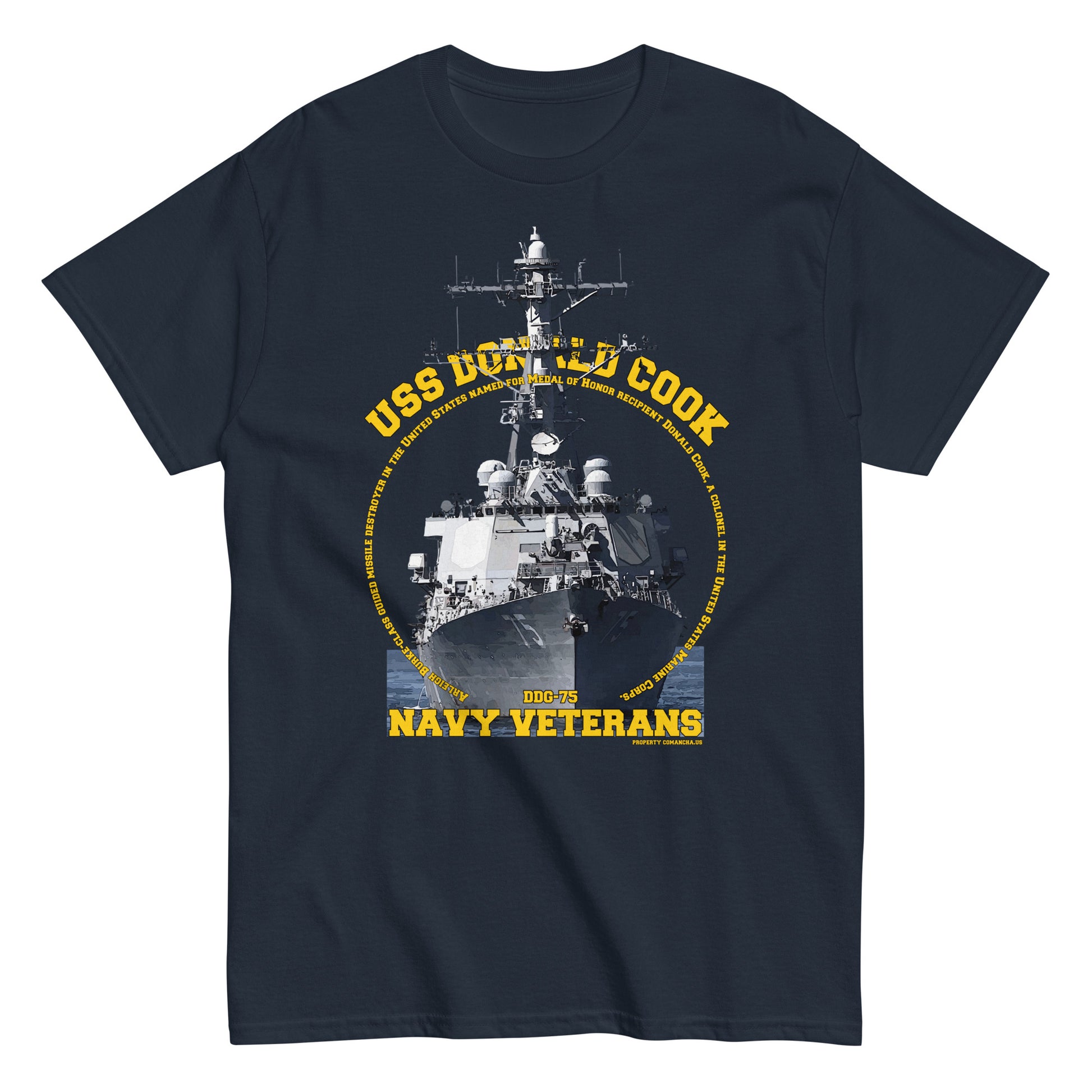 USS Donald Cook DDG-75 T-shirt,USS Donald Cook T-shirt, Comancha Graphics,