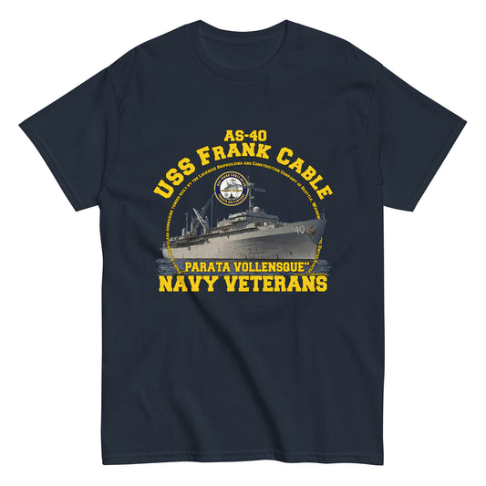 USS FRANK CABLE AS-40 T-shirt, USS FRANK CABLE T-shirt, Comancha graphics,