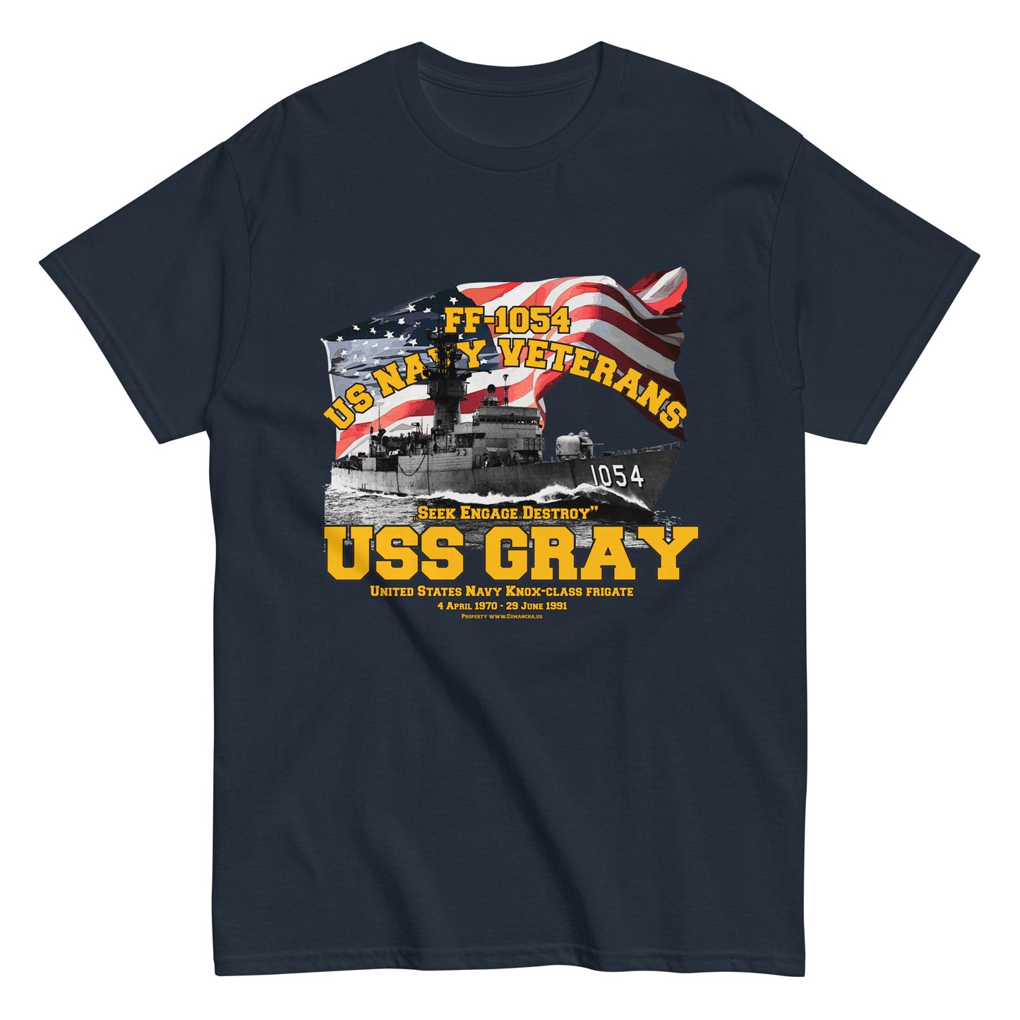 USS FRAY FF-1054 Frigate T-shirt, USS FRAY FF-1054 tee, US Navy Tee, Comancha tees,