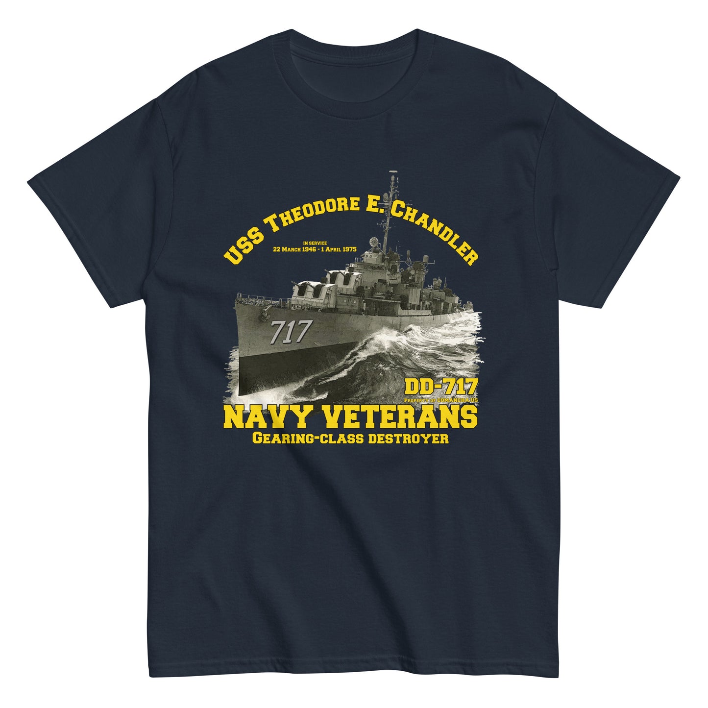 USS Theodore Chandler DD 717 Destroyer T-shirt,