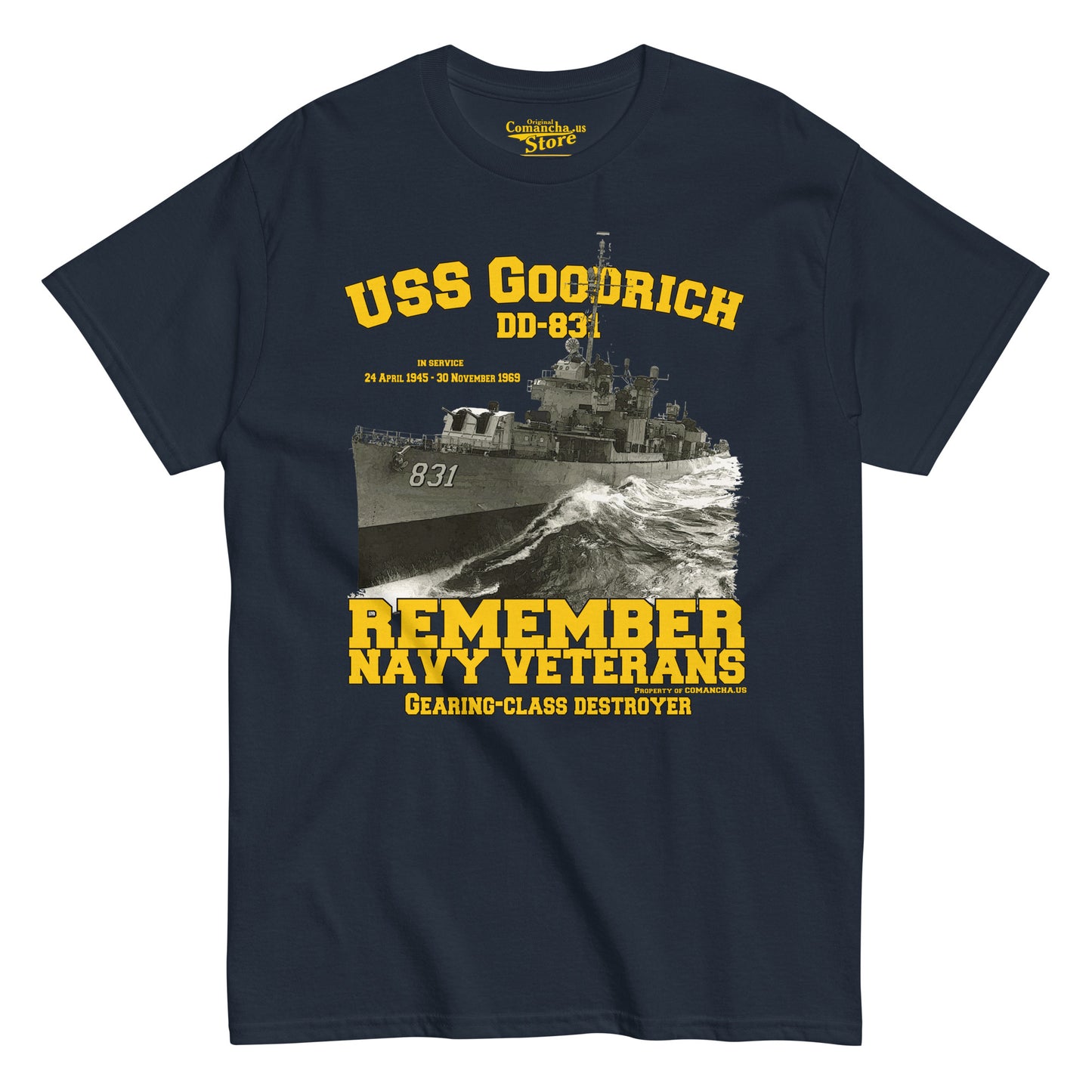 USS Goodrich DD-831 Destroyer tee