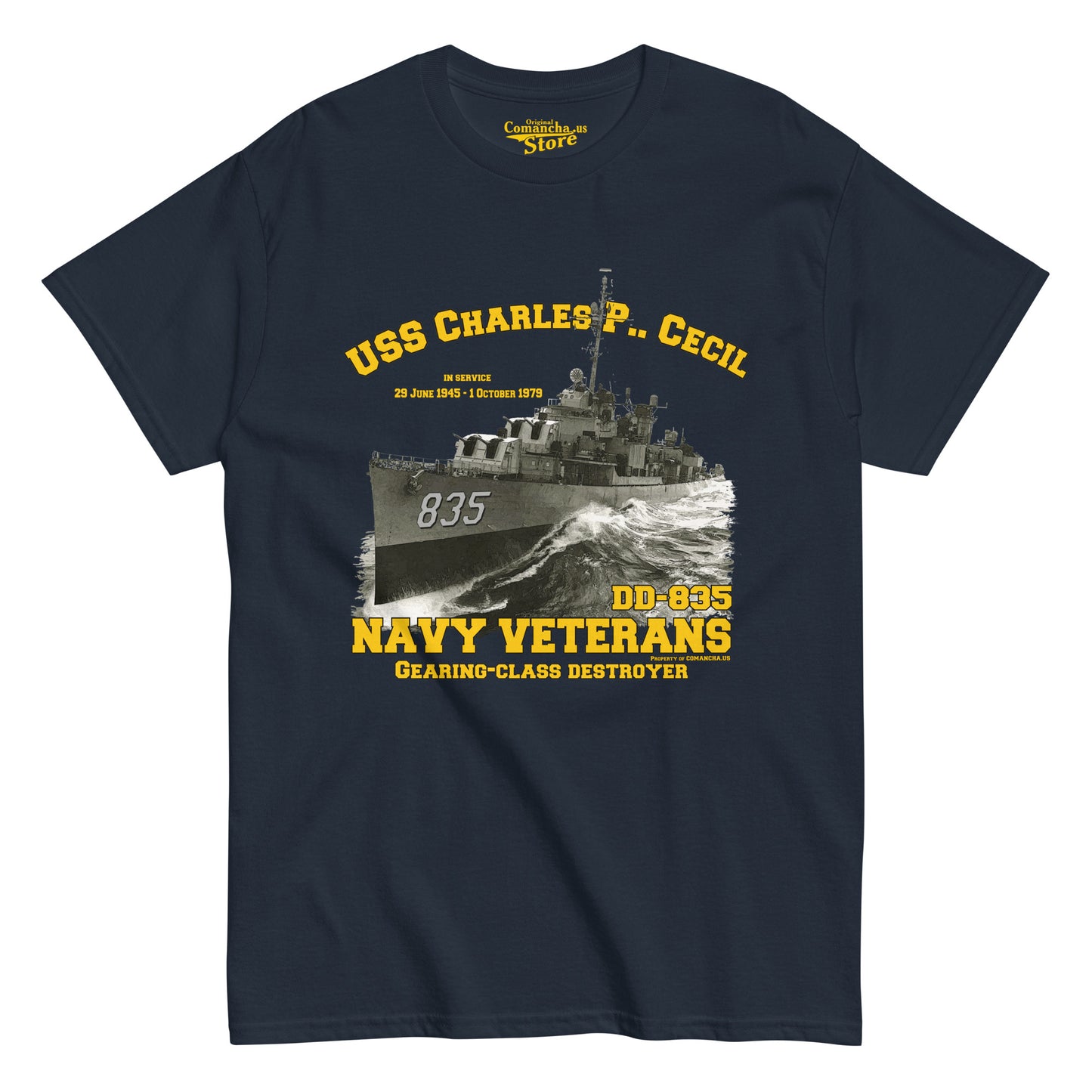 USS Charles P. Cecil DD-835 Destroyer t-shirt,