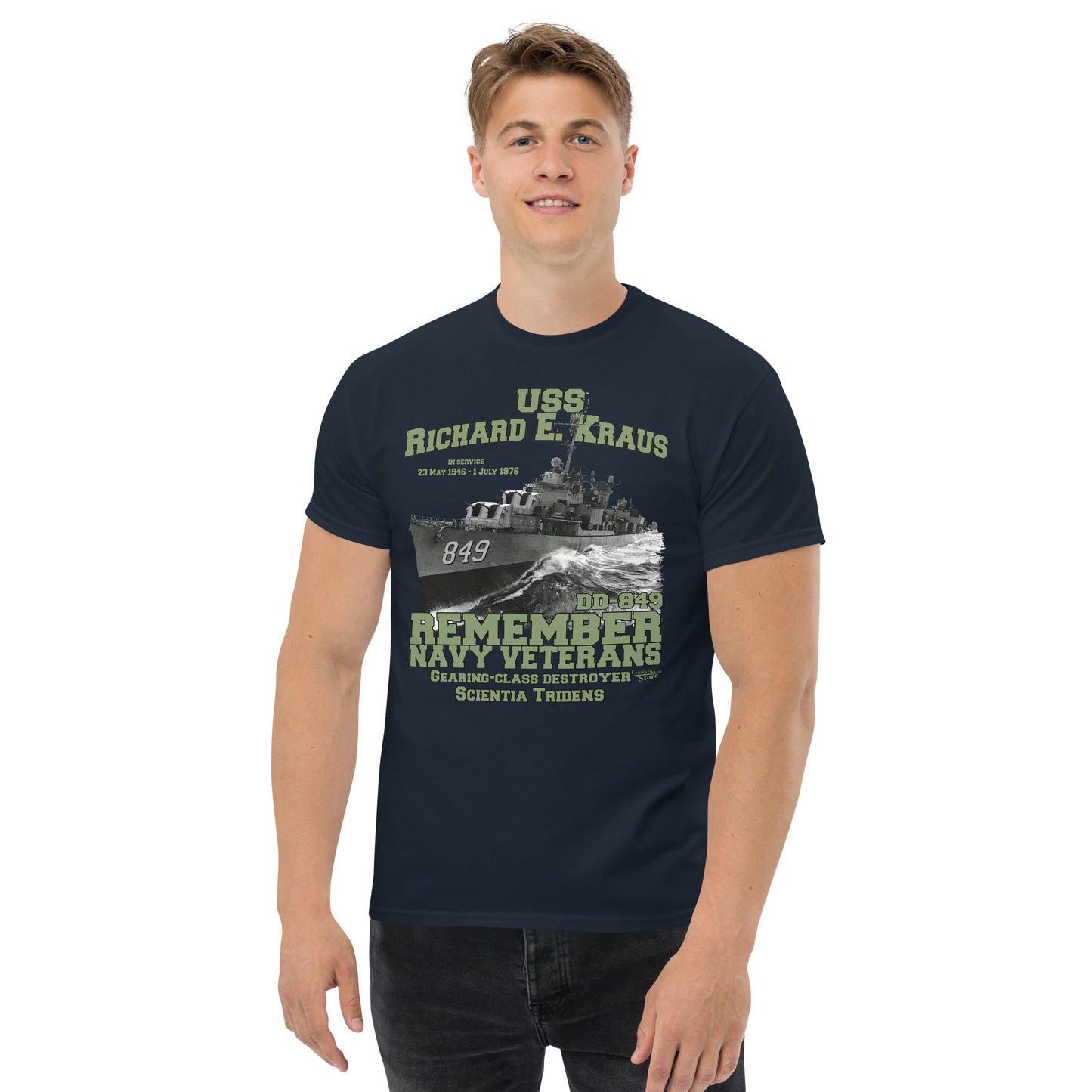 USS Richard E. Kraus DD-849 Destroyer t-shirt