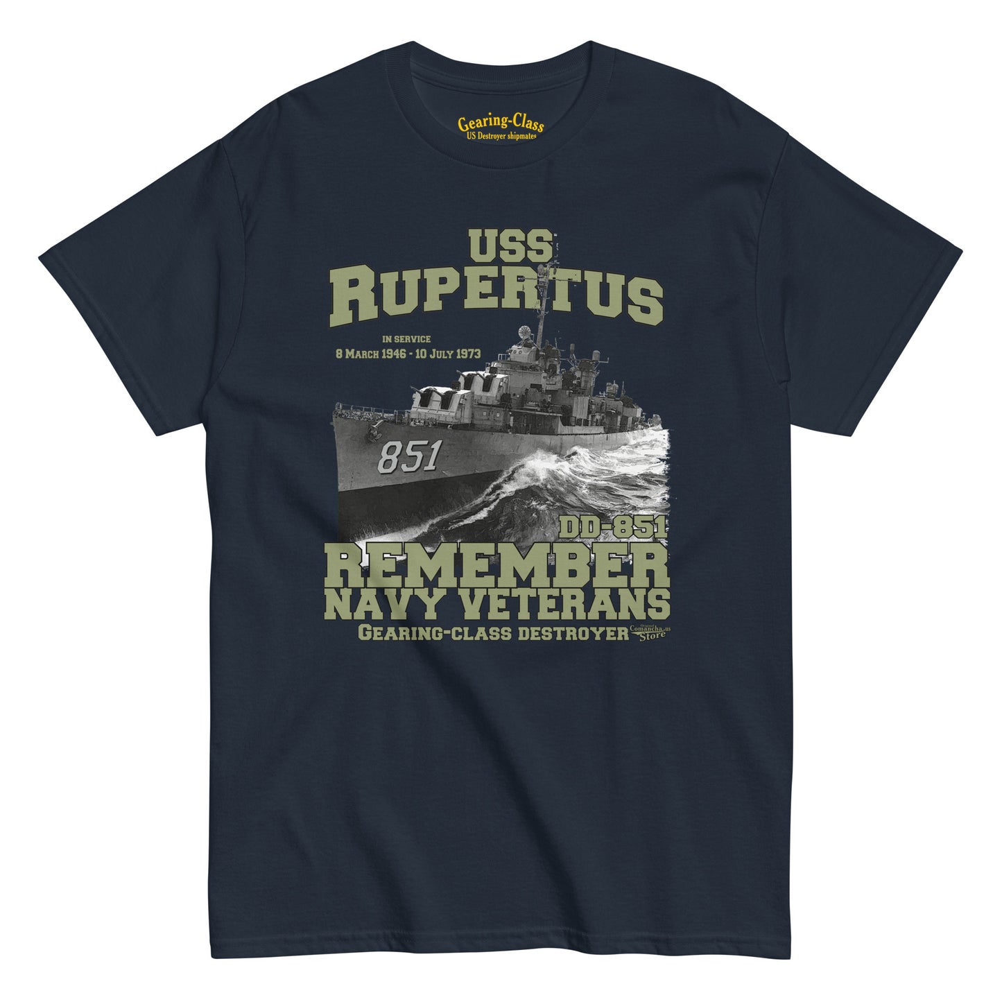 USS Rupertus DD-851 Destroyer T-shirt,