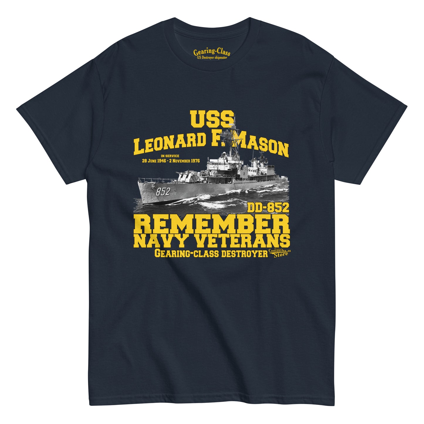 USS Leonard F. Mason DD-852 Destroyer T-shirt