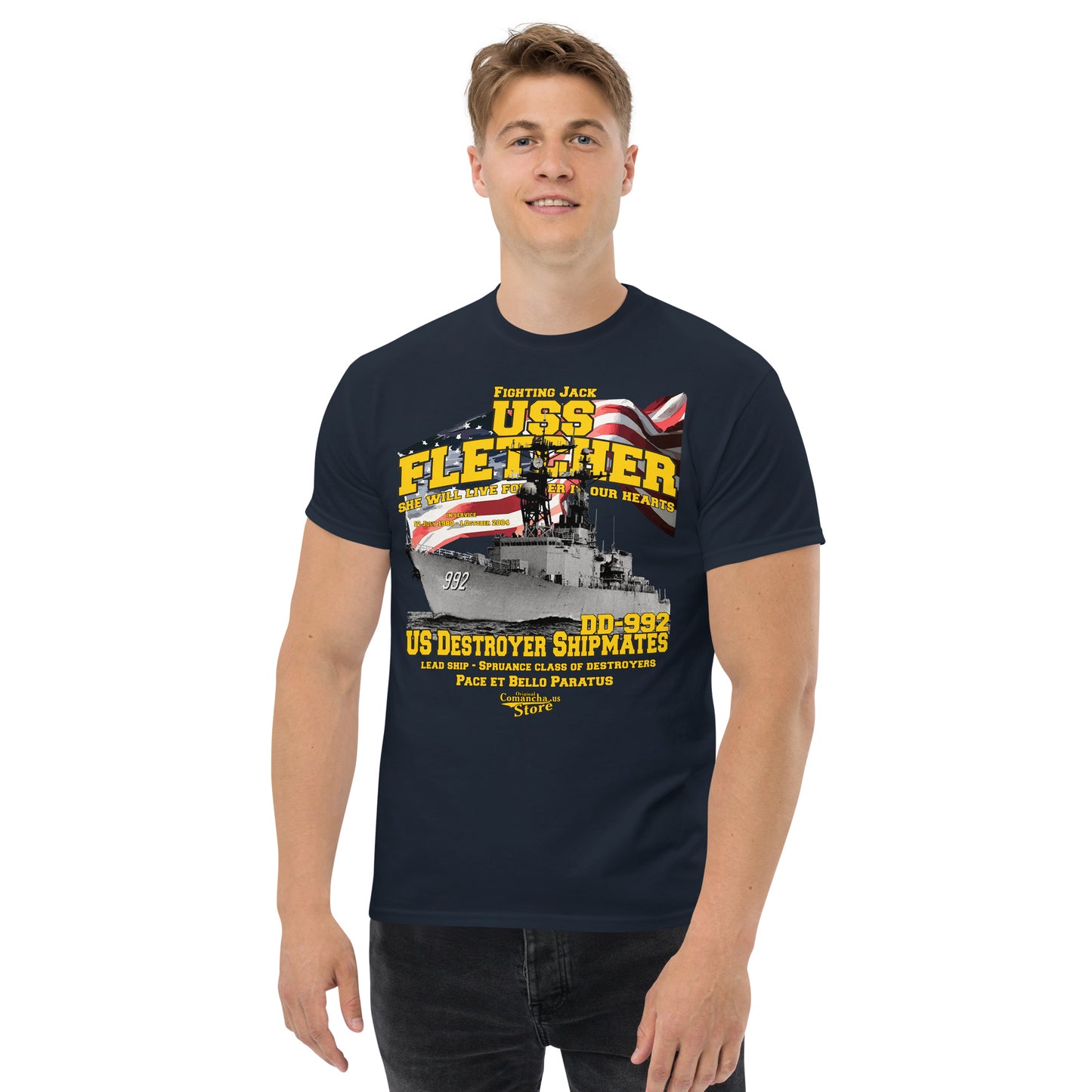 USS Fletcher DD-992 Destroyer tee,
