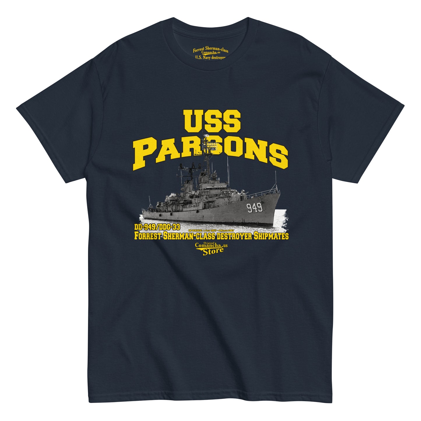 USS Parsons DD-949/DDG-33 t-shirt