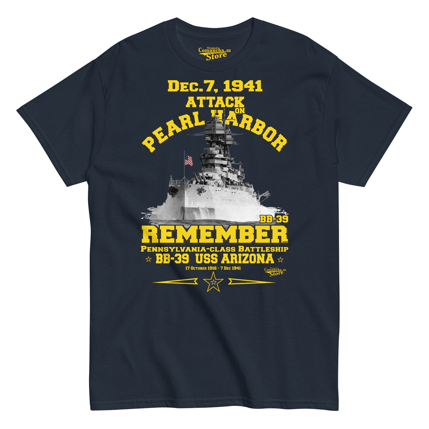 Remember USS Arizona BB-39 T-shirt