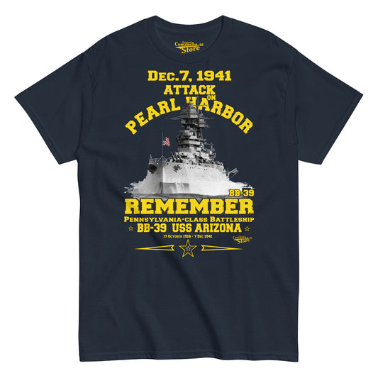 Remember USS Arizona BB-39 T-shirt
