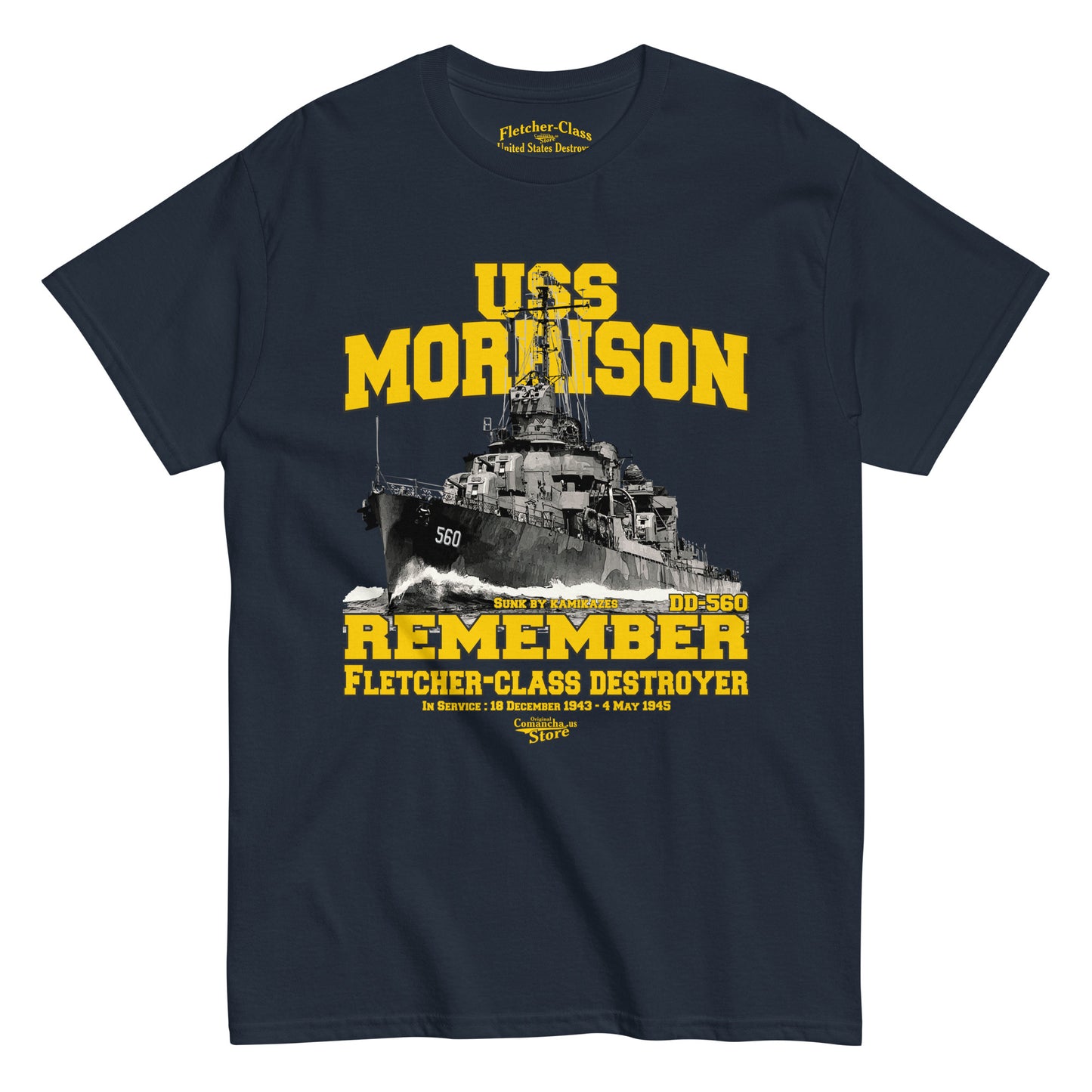 USS Morrison DD-560 destroyer t-shirt