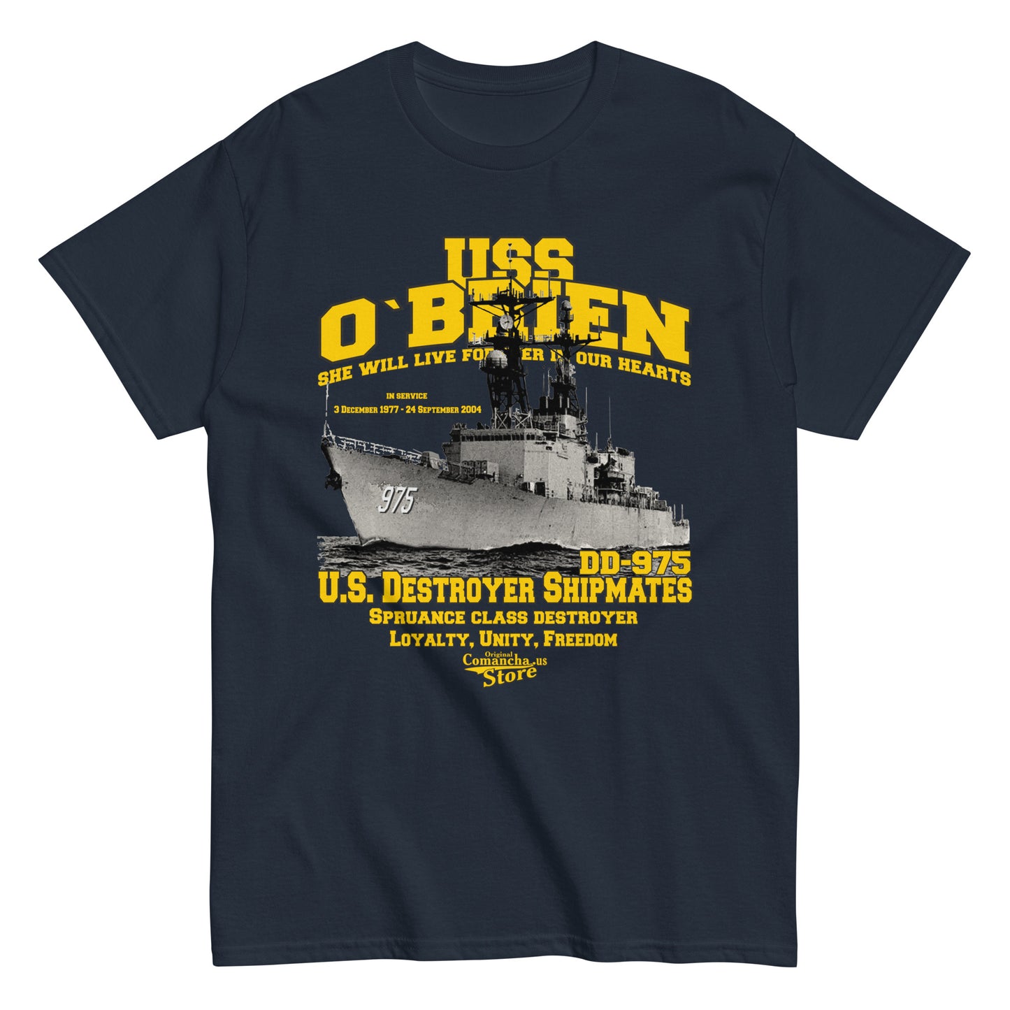 USS O'Brien DD-975 destroyer t-shirt