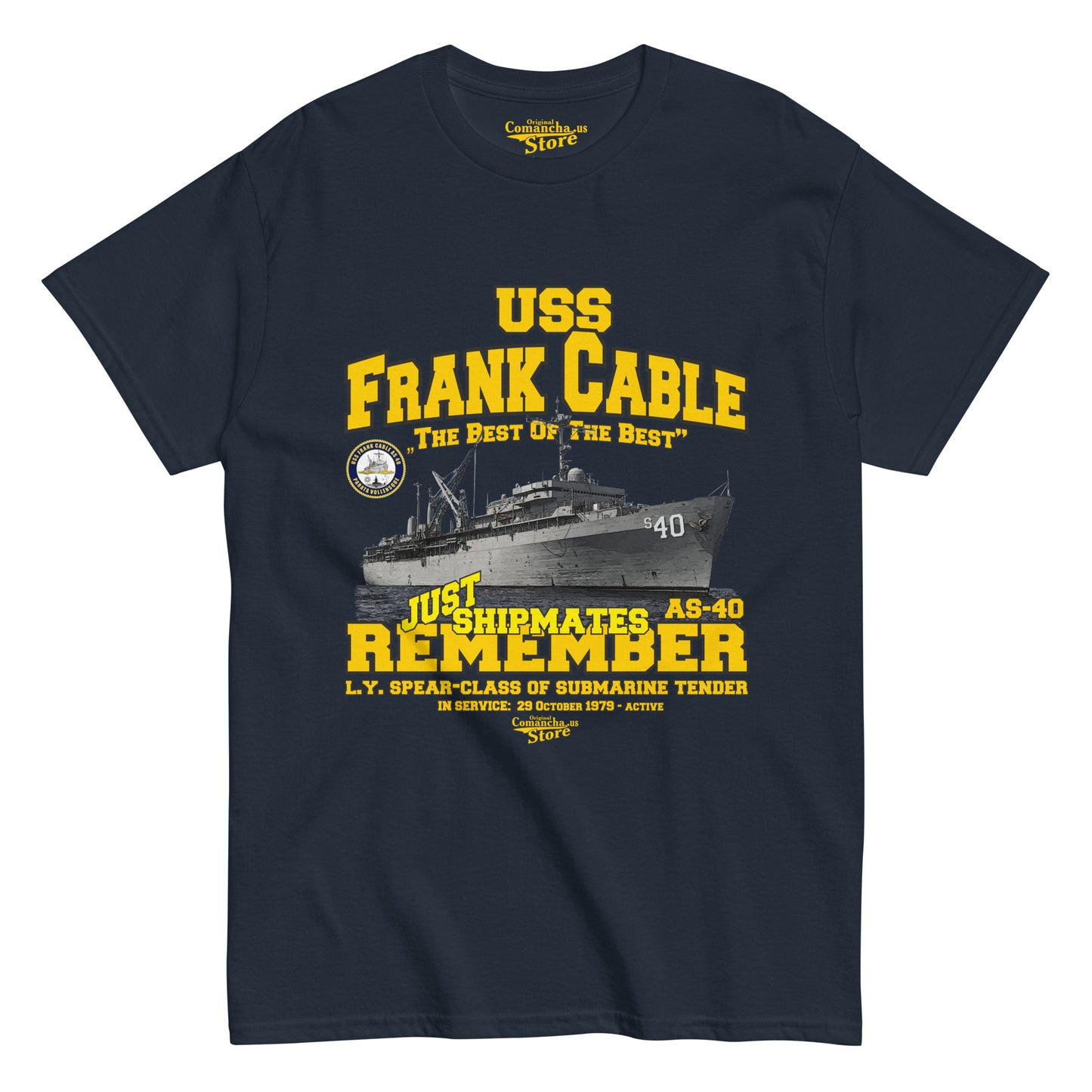 USS Frank Cable AS-40 submarine tender t-shirt