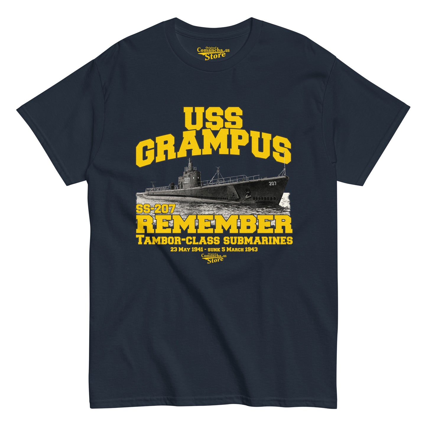 USS Grampus SS-207 shipmates t-shirts