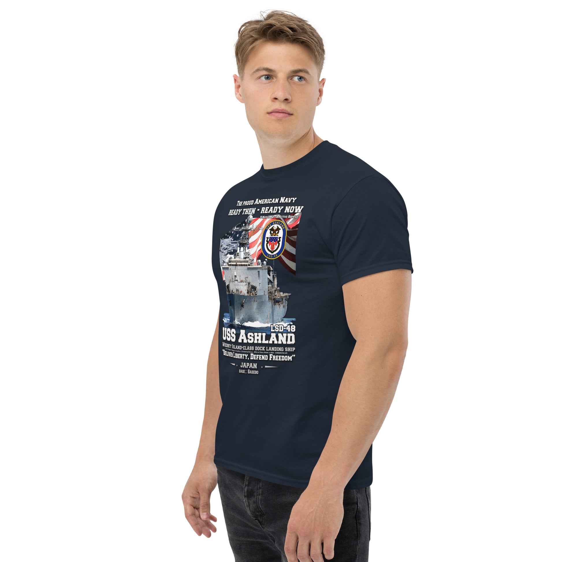 USS ASHLAND veterans t-shirt,USS ASHLAND LSD-48 t-shirt, US Navy veterans tee, US navy T-shirt,US Navy Veterans T-shirt, Comancha Navy T-shirt Shop,