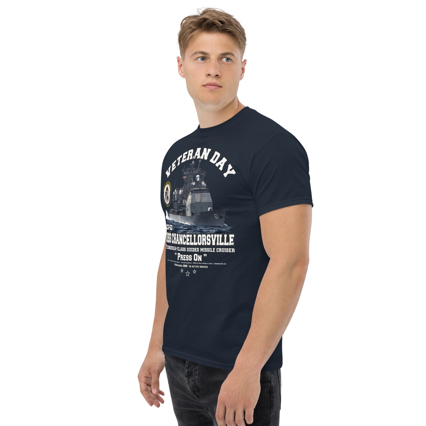 USS CHANCELLORSVILLE veterans t-shirt,USS CHANCELLORSVILLE CG-62 t-shirt, US Navy Veterans t-shirt, US navy T-shirt, Cruiser US Navy Veterans T-shirt, Comancha Navy Ships T-Shirt,