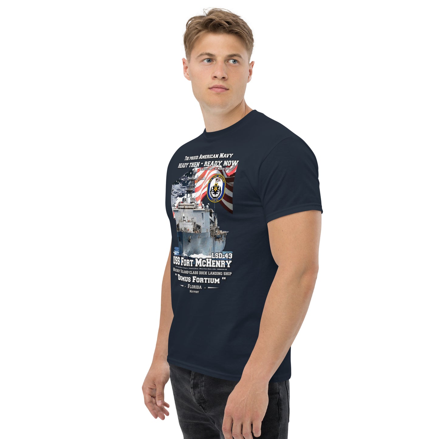 USS FORT McHENRY LSD-43 t-shirt, US Navy Veterans Tee, Dock landing Ship Veterans T-shirt, Comancha Navy Veterans T-shirt,